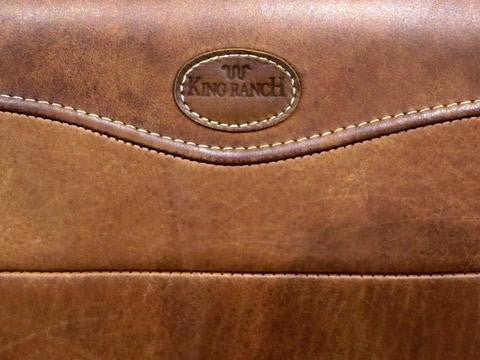 Close up of King Ranch Badge & Leather 