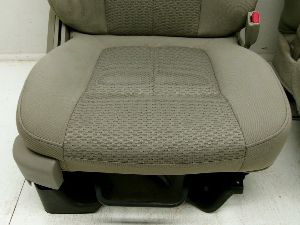 2009 - 2014 Ford F150 Seats OEM Stone Cloth XL Manual #0631 | Picture # 4 | OEM Seats