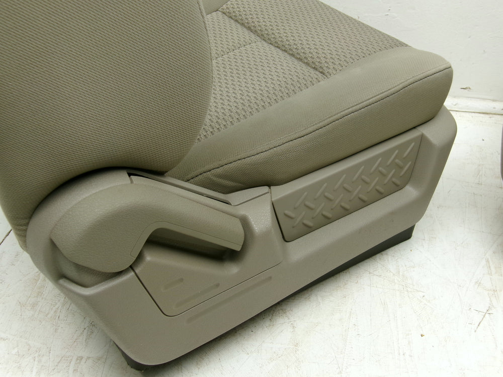 2009 - 2014 Ford F150 Seats OEM Stone Cloth XL Manual #0631 | Picture # 10 | OEM Seats