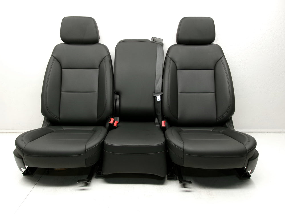 2019 - 2024 GMC Sierra Chevy Silverado Seats Black Vinyl 40/20/40 Split Bench #0624 | Picture # 4 | OEM Seats