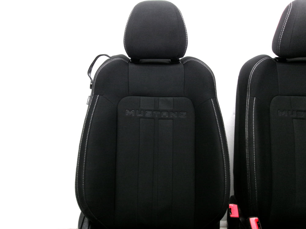 2015 - 2023 Ford Mustang Seats, Coupe, Black Cloth Powered #1262 | Picture # 4 | OEM Seats