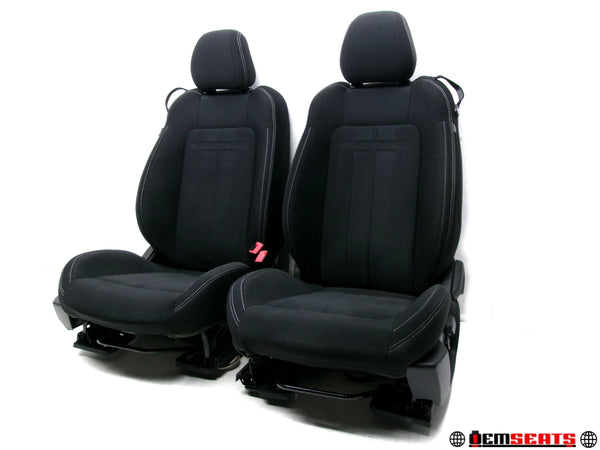 2015 - 2023 Ford Mustang Seats Coupe Black Cloth Manual #0287
