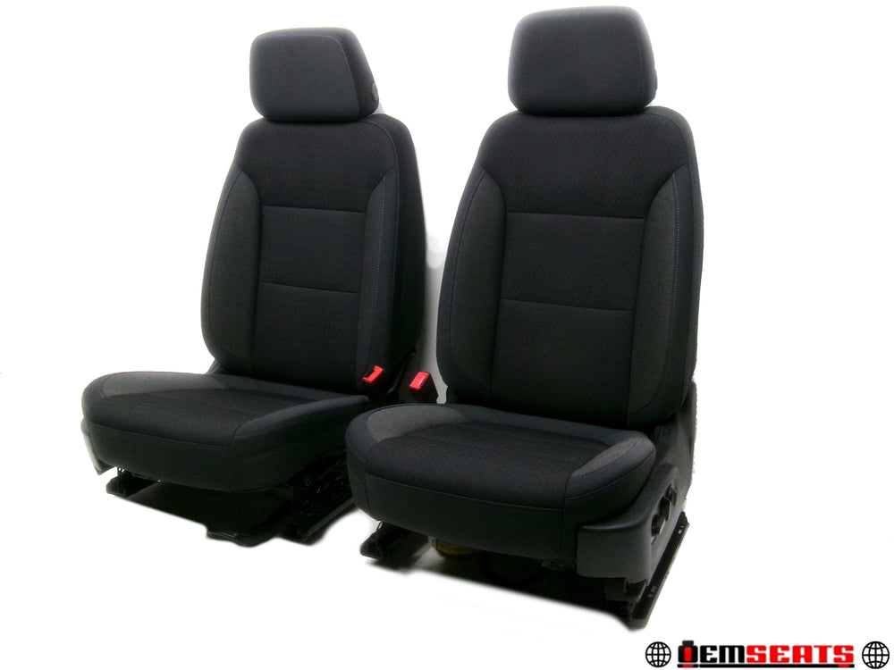 2019 - 2023 GMC Sierra Chevy Silverado Seats Black Cloth Powered #1270 | Picture # 1 | OEM Seats
