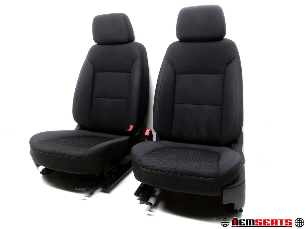 2019 - 2023 Chevy Silverado GMC Sierra Front Seats, Manual Black Cloth #1279 | Picture # 1 | OEM Seats