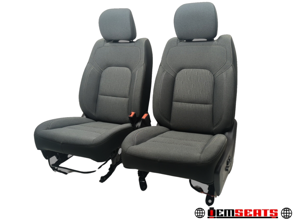 2019 - 2024 Dodge Ram Seats, Powered Premium Black Cloth, 1500 DT #1288 | Picture # 1 | OEM Seats