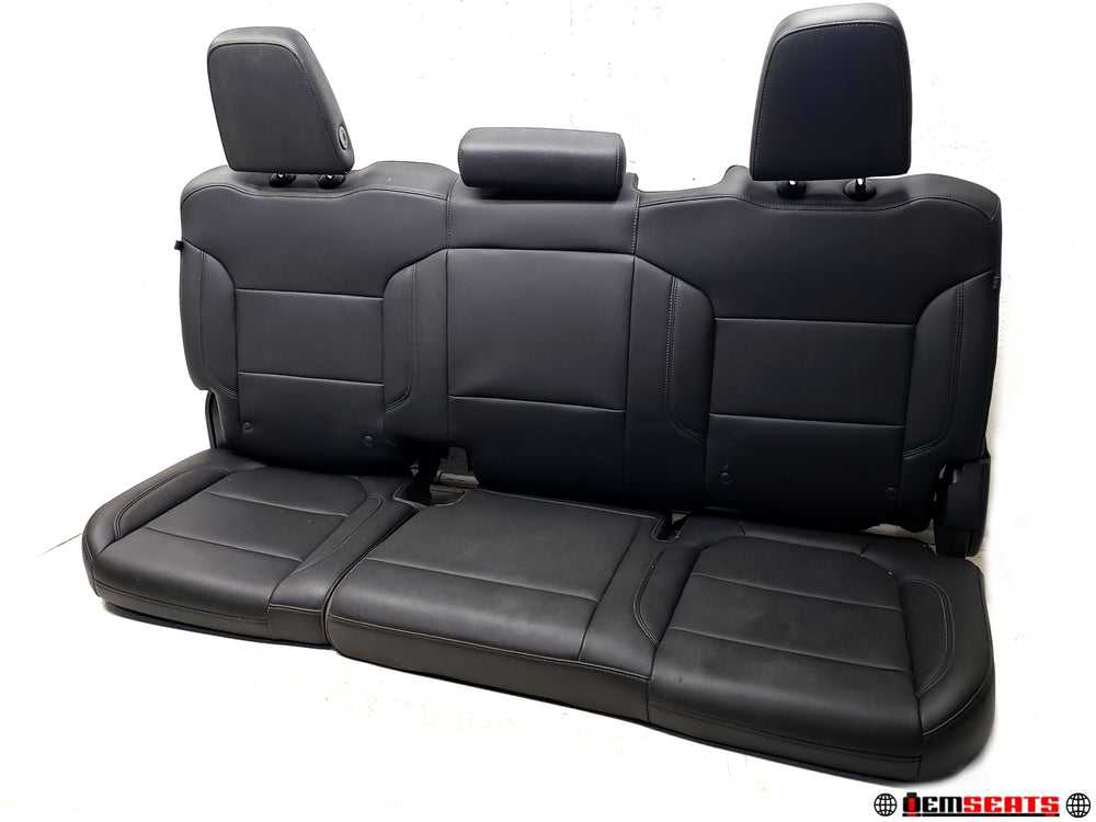 2019 - 2024 GMC Sierra Chevy Silverado Rear Seat, Crew Cab, Black Vinyl W/T #1293 | Picture # 1 | OEM Seats