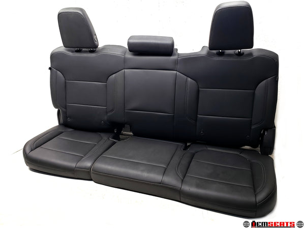 2019 - 2024 GMC Sierra Chevy Silverado Rear Seat, Crew Cab, Black Vinyl W/T #1293
