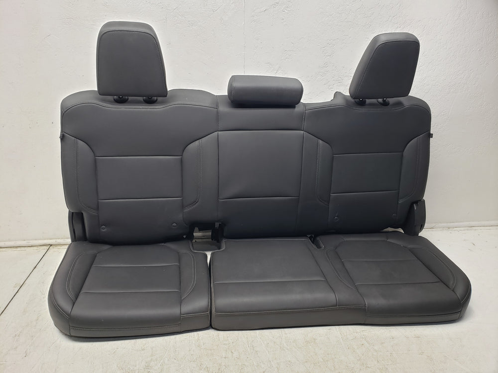 2019 - 2024 GMC Sierra Chevy Silverado Rear Seat, Crew Cab, Black Vinyl W/T #1293 | Picture # 3 | OEM Seats