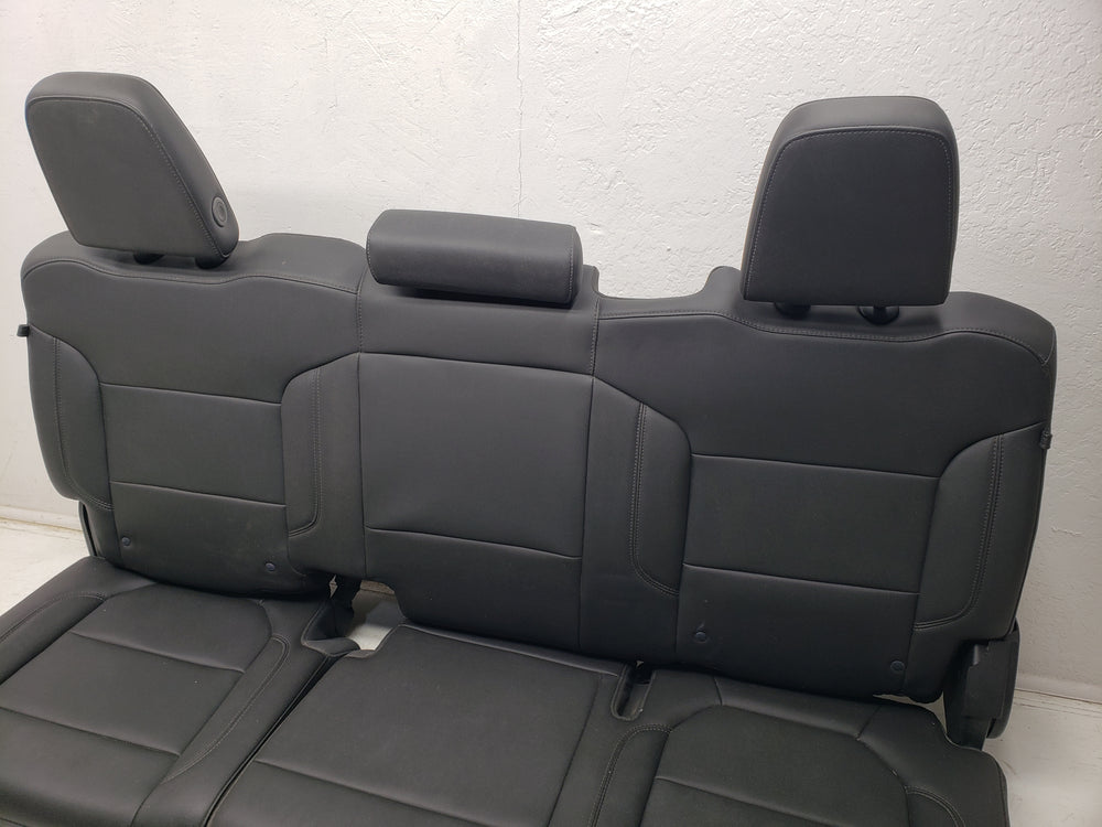 2019 - 2024 GMC Sierra Chevy Silverado Rear Seat, Crew Cab, Black Vinyl W/T #1293 | Picture # 6 | OEM Seats