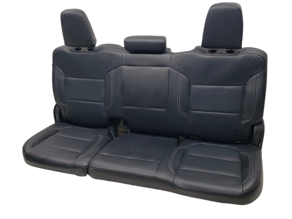 2019 - 2024 Chevy Silverado Rear Seat, Katzkin Black Leather, Double Cab #1295 | Picture # 1 | OEM Seats