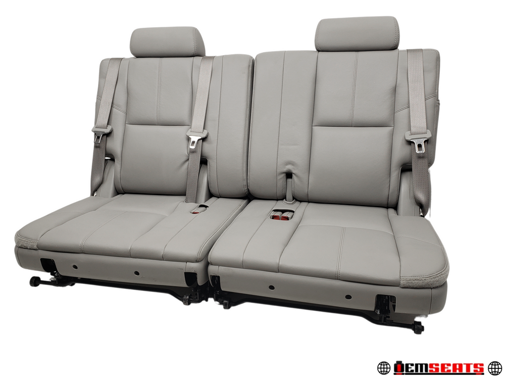 2007 - 2014 GMC Yukon Chevy Suburban Tahoe 3rd Row Seats Gray Leather #1304 | Picture # 1 | OEM Seats