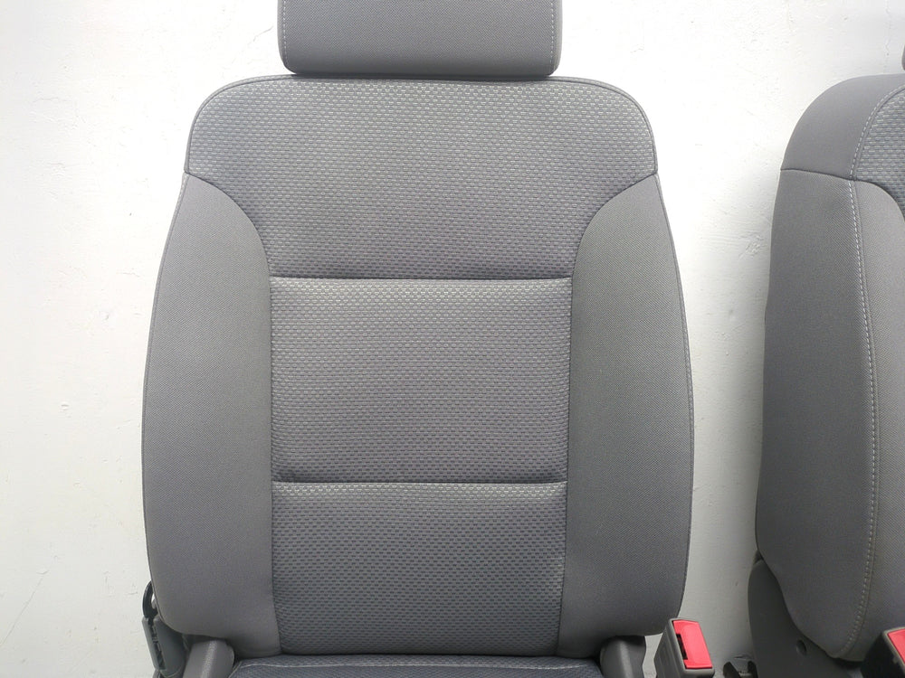 2014 - 2019 GMC Sierra Chevy Silverado Front Seats, Gray Cloth Manual #1331 | Picture # 4 | OEM Seats