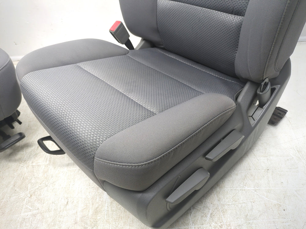 2014 - 2019 GMC Sierra Chevy Silverado Front Seats, Gray Cloth Manual #1331 | Picture # 9 | OEM Seats