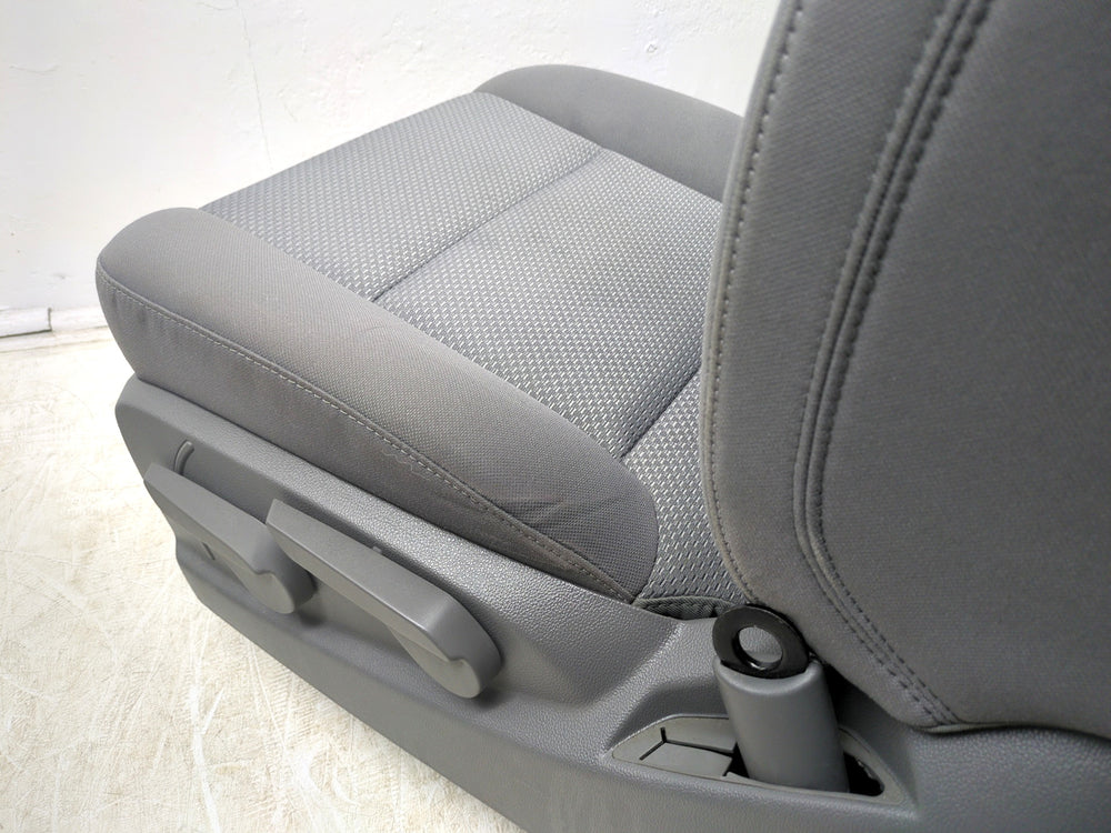 2014 - 2019 GMC Sierra Chevy Silverado Front Seats, Gray Cloth Manual #1331 | Picture # 11 | OEM Seats