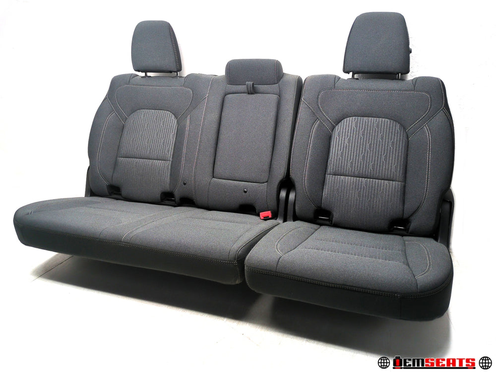2019 - 2024 Dodge Ram Rear Seat, Light Gray Cloth, 1500 DT Crew Cab #1461 | Picture # 1 | OEM Seats