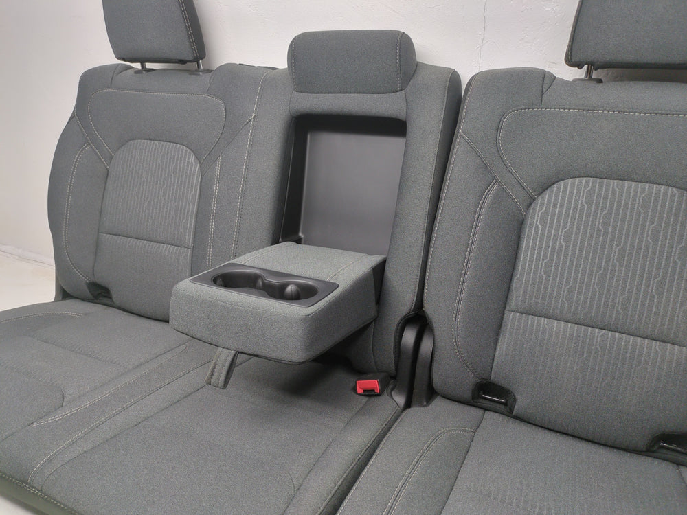2019 - 2024 Dodge Ram Rear Seat, Light Gray Cloth, 1500 DT Crew Cab #1461 | Picture # 9 | OEM Seats