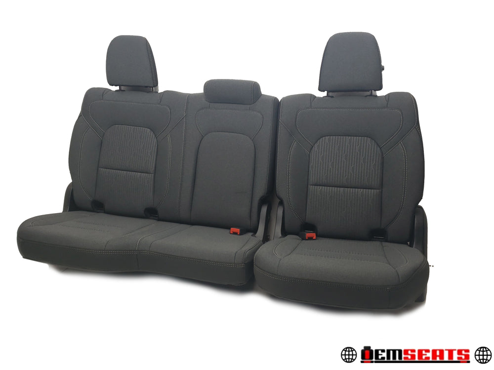 2019 - 2024 Dodge Ram Rear Seat, Dark Gray Cloth, 1500 DT Quad Cab #1463 | Picture # 1 | OEM Seats