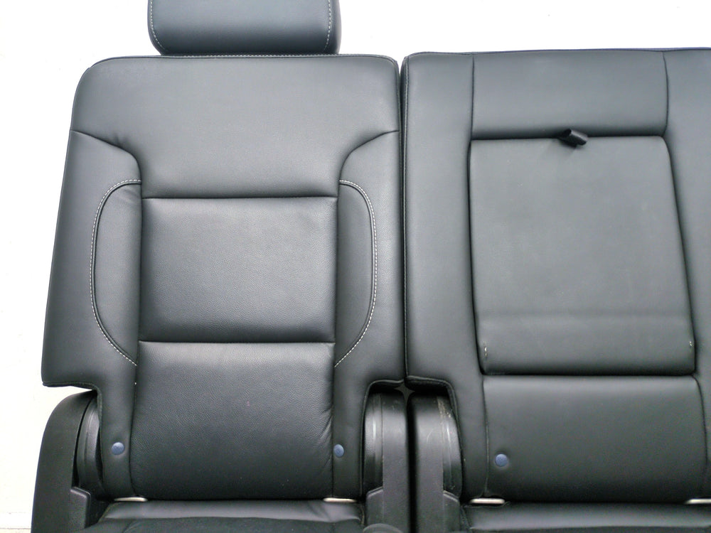 2015 - 2020 Chevy Suburban Yukon XL 2nd Row Bench Seat, Black Leather #1487 | Picture # 4 | OEM Seats