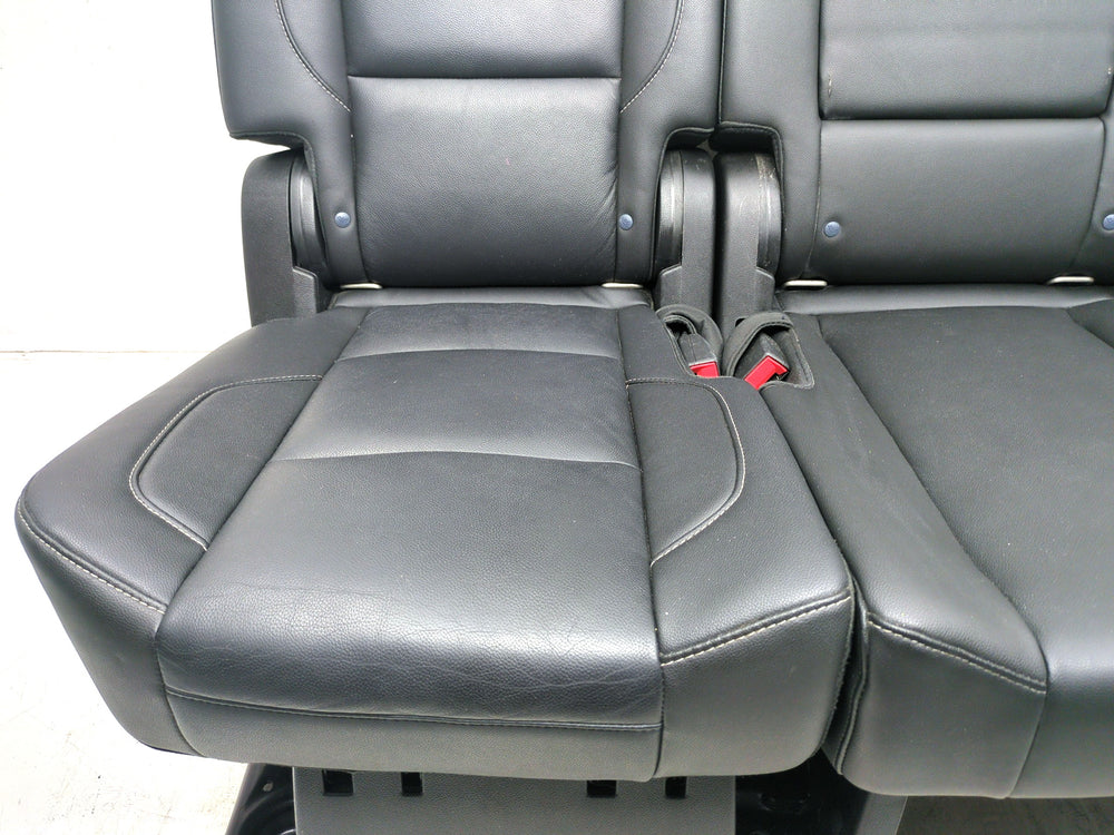 2015 - 2020 Chevy Suburban Yukon XL 2nd Row Bench Seat, Black Leather #1487 | Picture # 6 | OEM Seats