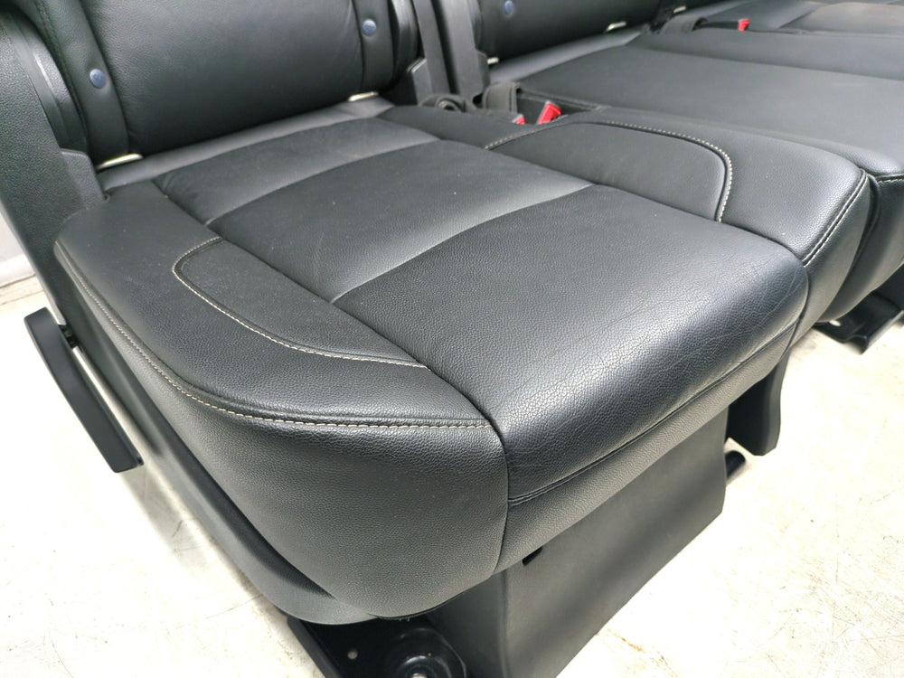 2015 - 2020 Chevy Suburban Yukon XL 2nd Row Bench Seat, Black Leather #1487 | Picture # 8 | OEM Seats