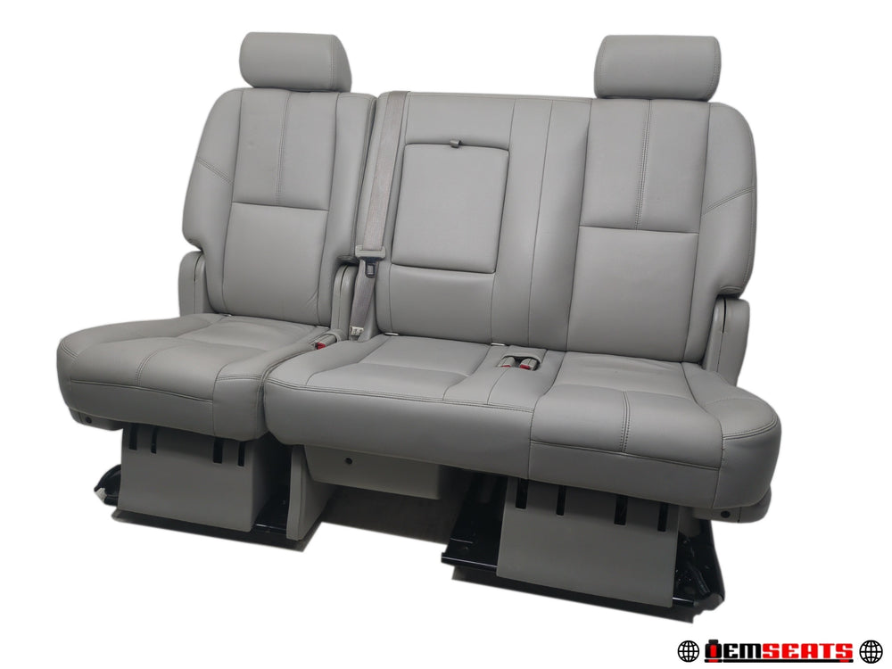 2007 - 2014 Chevy Tahoe Yukon 2nd Row Bench Seat, Titanium Gray Leather #1484 | Picture # 1 | OEM Seats