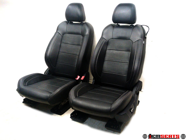 2015 - 2023 Ford Mustang Seats, GT Coupe, Black Leather, Heated & Cooled #1480