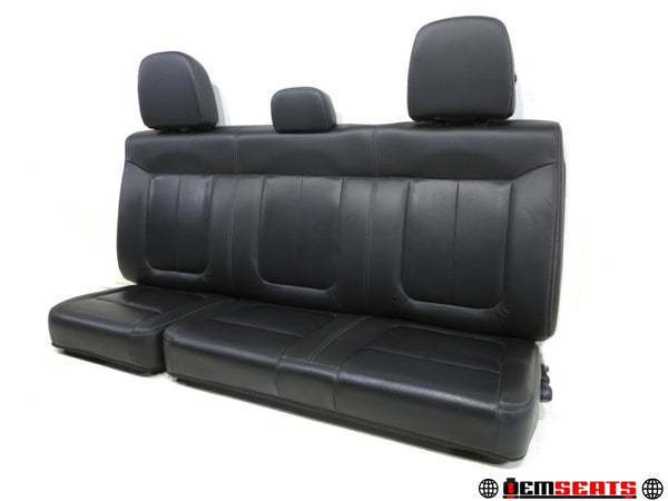 2009 - 2014 Ford F150 Rear Seat Black Leather Supercab Extended Cab #618