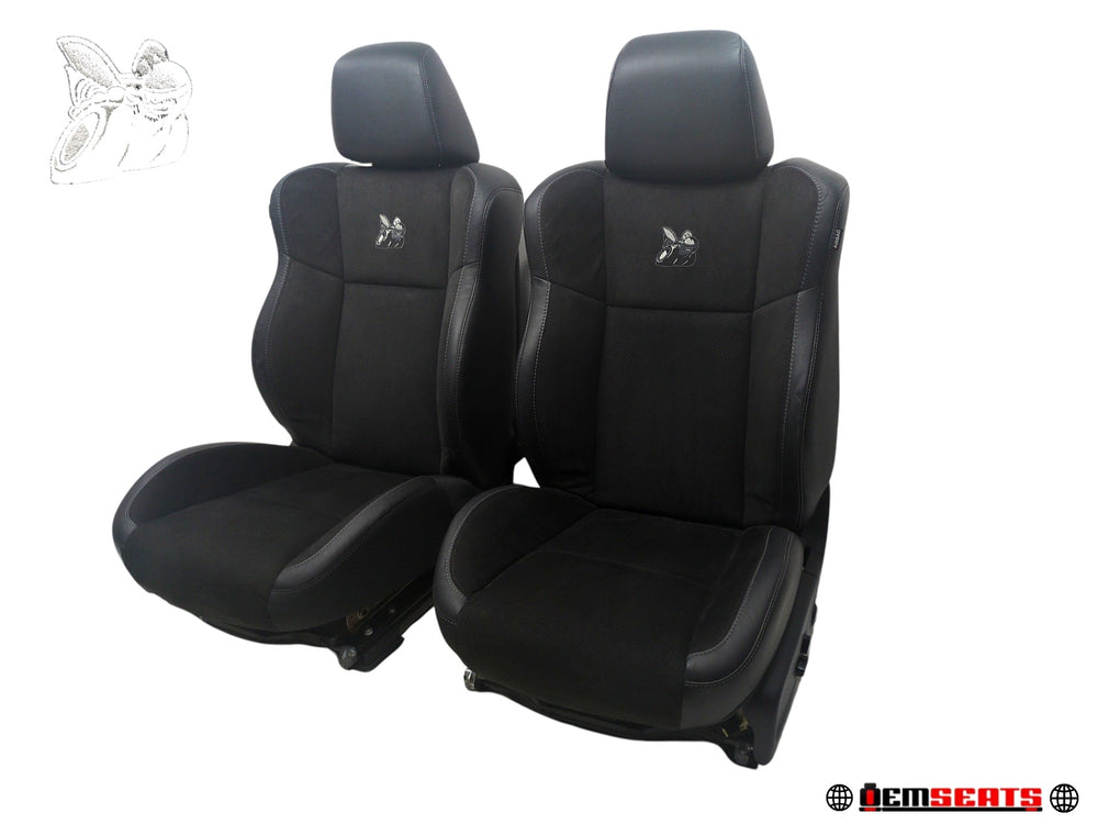 2011 - 2023 Dodge Charger Seats, Scat Pack Black Leather Suede #1328 | Picture # 1 | OEM Seats