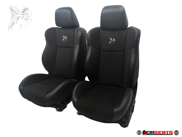 2011 - 2023 Dodge Charger Seats, Scat Pack Black Leather Suede #1328