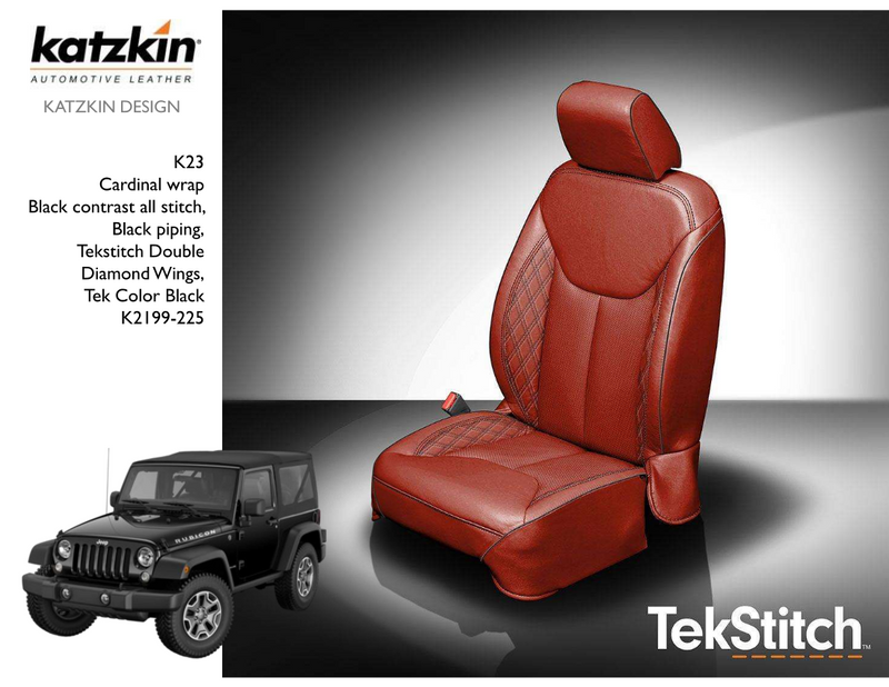 Jeep Wrangler Katzkin TekStitch brown Seat