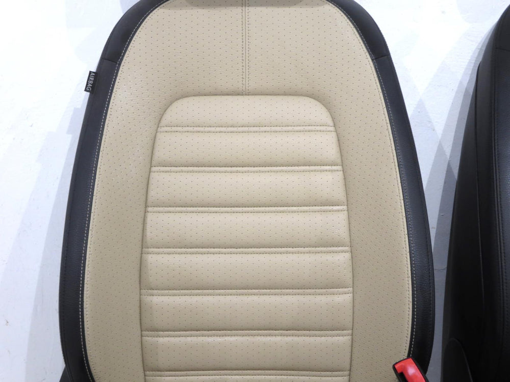 2008 - 2016 VW CC Leatherette Front Seats Beige Black #0122k | Picture # 5 | OEM Seats