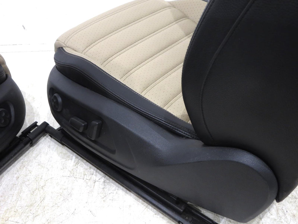2008 - 2016 VW CC Leatherette Front Seats Beige Black #0122k | Picture # 12 | OEM Seats