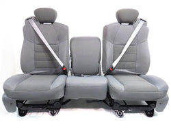 2005 Ford Super Duty Supercab Front Split Bench Seat 40/20/40 Flint Gray Cloth