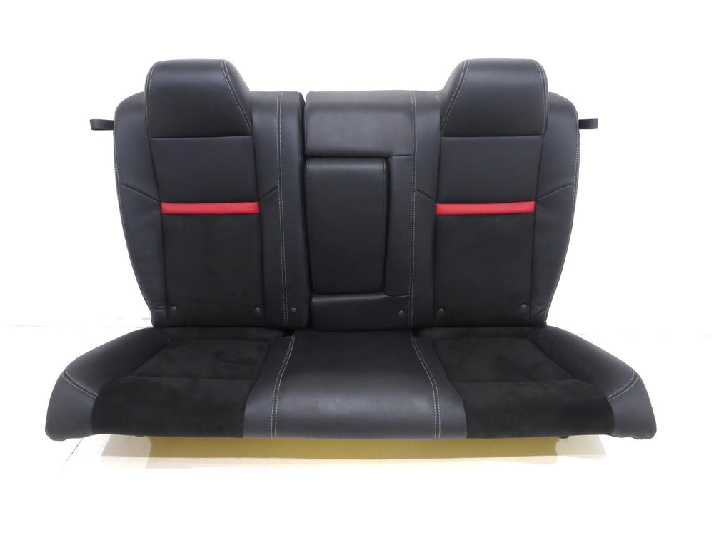 2008 - 2016 Dodge Challenger OEM Leather Rear Seat Dark Slate Grey w/ Stripe #01186 | Picture # 1 | OEM Seats