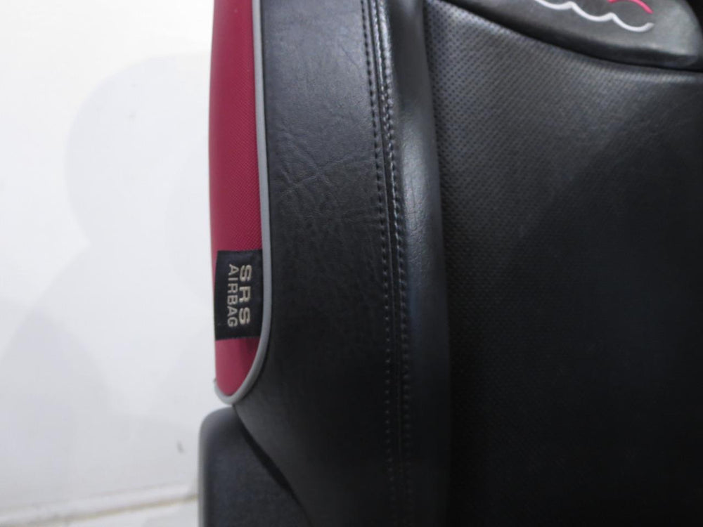 2016 - 2019 Fiat 500X OEM Red & Black Leather Front Seats Nero/Rosso #958I | Picture # 13 | OEM Seats