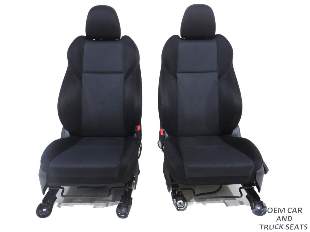 2015 - 2021 Subaru WRX Seats, Black Cloth Red Stitching, #7354i | Picture # 1 | OEM Seats