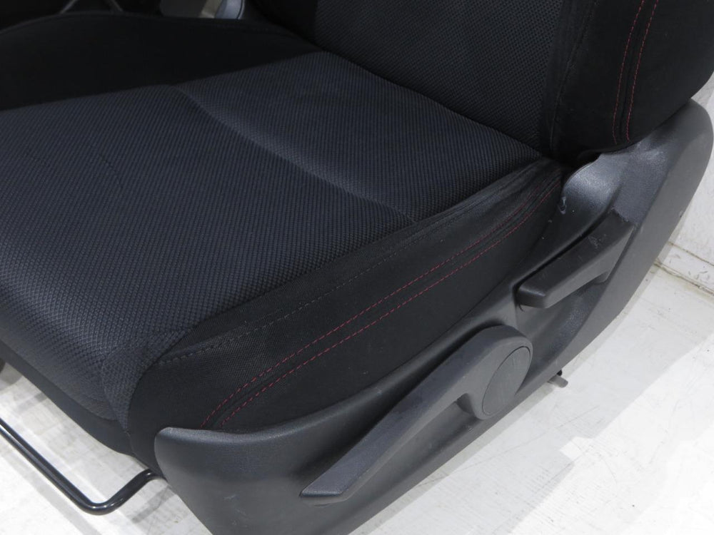 2015 - 2019 Subaru WRX Front Seats, Black Cloth Red Stitching #7354i | Picture # 8 | OEM Seats
