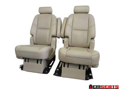 2007 - 2014 GM Tan Escalade Yukon Second Row Bucket Seats #028i | Picture # 1 | OEM Seats