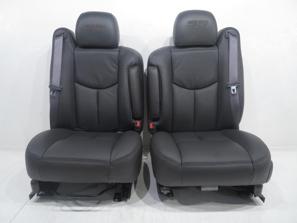 2003 - 2006 Chevy Silverado SS Seats Dark Gray Leather #283i | Picture # 17 | OEM Seats
