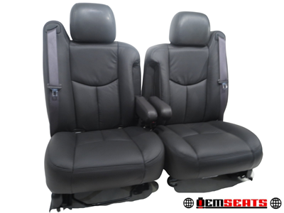 2000 - 2006 Chevy Silverado Seats New Dark Pewter Leather #4186 | Picture # 1 | OEM Seats