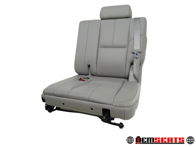 2007 - 2014 Chevy Tahoe GMC Yukon 3rd Row Seat, Driver LH, Gray Leather, #305i | Picture # 1 | OEM Seats