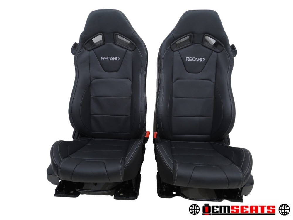 2015 - 2020 Ford Mustang Recaro OEM Black Leather Seats | Picture # 1 | OEM Seats