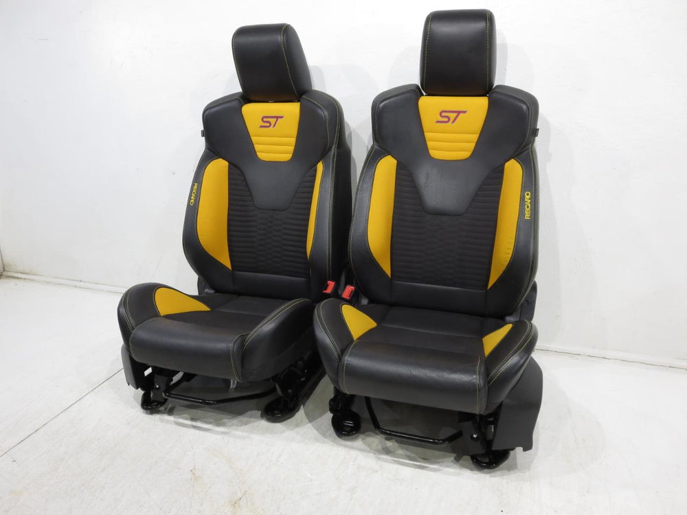 2011 - 2018 Ford Focus OEM Recaro Front and Rear Tangerine Yellow Seats #357i | Picture # 22 | OEM Seats
