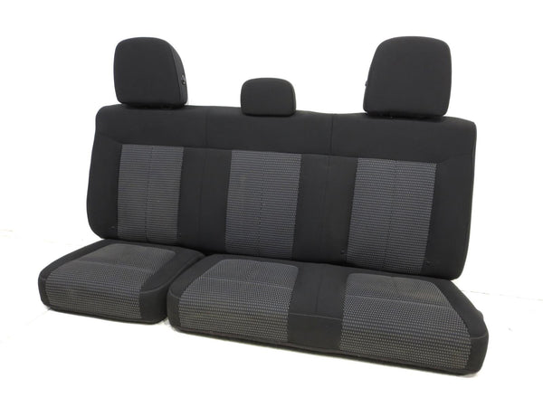 2013 Extended Cab Black Cloth Ford F150 Rear Seat