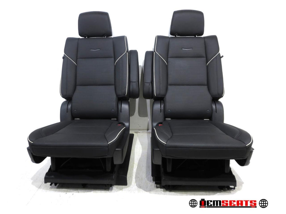 2019 - 2024 Cadillac Escalade Premium Black Leather 2nd Row Bucket Seats | Picture # 1 | OEM Seats