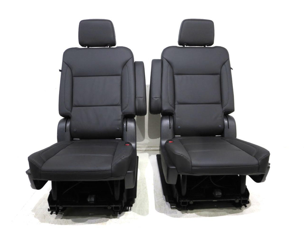 2021 - 2024 Chevy Tahoe Suburban Yukon 2nd Row Black Leather Bucket Seats | Picture # 11 | OEM Seats