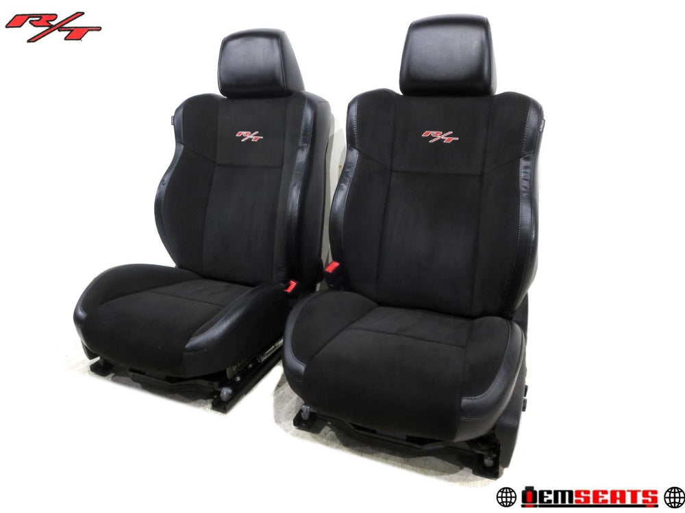 2011 - 2023 Dodge Charger R/T Seats, Black Leather Suede #522i | Picture # 1 | OEM Seats