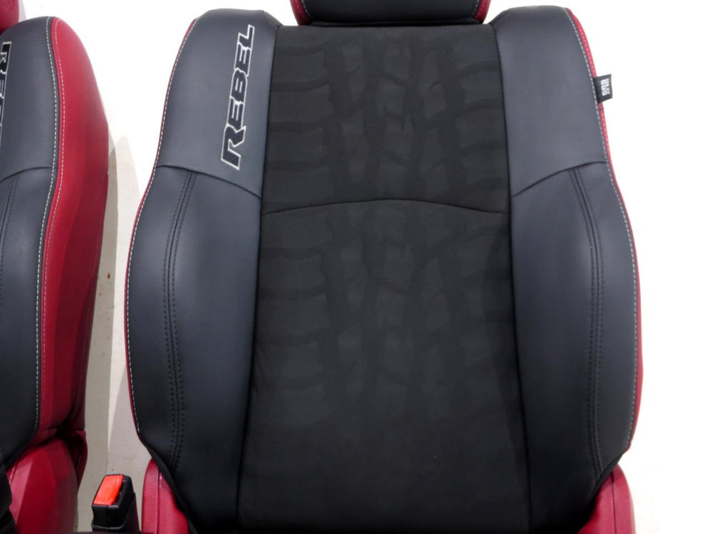 2009 - 2018 Dodge Ram Rebel Seats Radar Red with Black Inserts #527i | Picture # 10 | OEM Seats