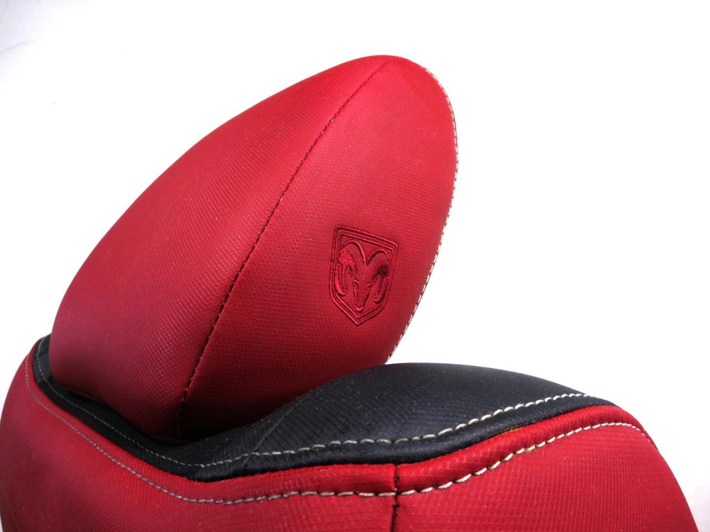 2009 - 2018 Dodge Ram Rebel Seats Radar Red with Black Inserts #527i | Picture # 15 | OEM Seats