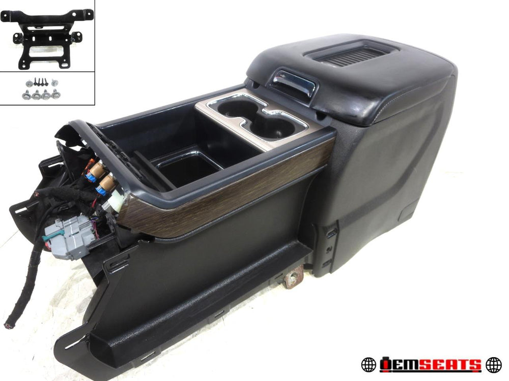 2014 - 2019 GMC Sierra Chevy Silverado Black Center Console #551i | Picture # 1 | OEM Seats